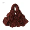 Hochwertiger weicher einfarbiger Perlen-Chiffon-langer Schal für Damen, atmungsaktiver Hijab. - 20#