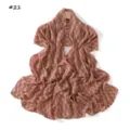 Chic red grid printed chiffon scarf for women, elegant long sun protection shawl design. - Style 21