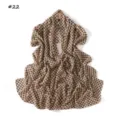 Chic brown gingham print chiffon scarf, stylish long shawl and sun protection wrap. - Style 22