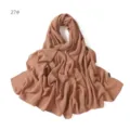 Einfarbig Chiffon langer Schal elegante Drapierung leicht atmungsaktiv Hijab für Damen Alltag - Code 27