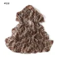 Brown plaid chiffon scarf for women, lightweight summer sun protection shawl, elegant design. - Style 28