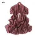 Solid color silver silk chiffon long scarf lightweight breathable versatile elegant shawl for women - Snow Mountain Rose