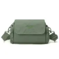 Minimalist solid color casual crossbody bag for women, lightweight and versatile commuter bag. - Moss Green