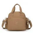 Bolso de hombro de nailon para mujer casual gran capacidad bolso de mano moda versátil chic - Caqui
