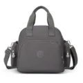 Bolso de hombro de nailon para mujer bolsa casual gris gran capacidad elegante moda diaria - Gris