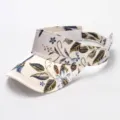 Blumen Druck leerer Sonnenschutz Visier Hut für Damen, breite Krempe Sommer UV Kappe. - Verstellbar / Hellbeige