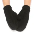 Guanti invernali spessi e caldi in peluche per donna, neri termici a doppio strato morbidi. - Taglia unica / Nero