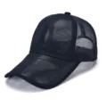 Cappellino da baseball in rete traspirante estivo, cappello da sole sportivo casual unisex - Regolabile  54-60CM / Blu Notte