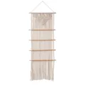 Tapiz de pared de macramé tejido a mano organizador de pinzas para el cabello bonito. - 40*100CM / Blanco Roto