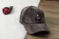 Berretto da baseball in velluto grigio con catena, cappello elegante per protezione solare. - Regolabile / Grigio