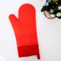 Rote Silikon Ofenhandschuh mit Antirutsch-Muster, hitzebeständiger Backhandschuh für Küche. - Erwachsene 35x18.5cm Einzelpreis / Rot