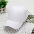 Cappellino da baseball bianco in cotone unito per uomo e donna, cappello da sole. - 100 % cotone bianco