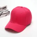 Einfarbige rosa Baseballkappe für Damen und Herren, klassische Freizeitmütze für den Sommer. - Verstellbar / Fuchsia
