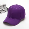 Berretto da baseball viola tinta unita per uomo e donna, classico cappello casual estivo. - Regolabile / Viola