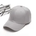 Graue einfarbige Baseballcap, lässiger klassischer Sonnenschutz Hut für den Alltag - Verstellbar / Hellgrau