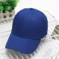 Solid blue cotton baseball cap, breathable outdoor casual sun hat for men and women daily wear. - Royal Blue Cotton