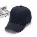 Einfarbige Baseballkappe Unisex Freizeit Sonnenschutz Cap schlicht gebogener Schirm Retro - Verstellbar / Marineblau