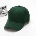 Dunkelgrüne einfarbige Baseballkappe lässige Sonnenmütze verstellbarer Schirm schick unisex - Verstellbar / Dunkelgrün
