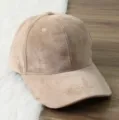 Berretto da baseball in velluto tinta unita da donna, cappello pesante autunno inverno. - Kaki