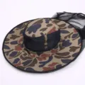 Cappello da pesca mimetico con zanzariera, cappello da sole a tesa larga per esterni. - Kaki