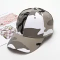 Cappellino da baseball mimetico per uomo e donna, cappello da sole morbido, streetwear casual. - Regolabile / Mimetico Grigio Chiaro