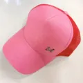 Cappellino da Baseball Rosa Estate Donna Trucker Cappello Traspirante con Lettera M - Con Rete / Rosso Anguria