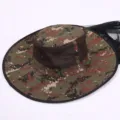 Cappello da sole mimetico con zanzariera, cappello da pesca a tesa larga per escursioni estive. - Caffè