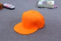 Berretto da baseball piatto arancione tinta unita cappello hip hop uomo donna protezione - Regolabile 54-58CM / Giallo
