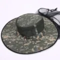 Cappello da sole mimetico digitale con zanzariera per pesca e trekking all'aperto attività estive. - Camo Verde