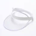 Visiera parasole trasparente in PVC cappello vuoto bordo bianco protezione UV estate - Bianco