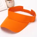 Orange cotton empty top cap for women summer outdoor sun visor athletic baseball hat - Orange