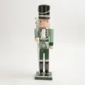 38cm green wooden nutcracker soldier christmas decoration figurine with sceptre gift - 38 cm / Green