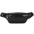 Black genuine leather waist bag chest bag vintage casual outdoor sports crossbody bag - Style 1034 / Oil Leather Black