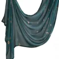 Elegant celestial print rayon long scarf, soft drape detail for women's daily wear. - YW535-01