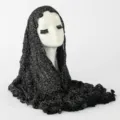 Leopard print bubble crinkle long scarf, fashion autumn winter women hijab shawl head wrap. - Black Grey Leopard
