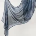 Detailed view of the soft rayon printed long scarf, lightweight shawl fabric texture close up. - YW481-01