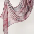 Women's soft rayon printed long scarf wide shawl stylish abstract floral neck wrap - YW482-01