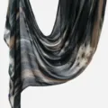 Écharpe Longue Dégradée Tie-Dye Femme Châle Polyvalent Foulard en Bleu et Marron - Bleu Marine & Kaki