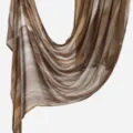 Damen langer Schal mit Farbverlauf in Braun weicher leichter Stoff vielseitig modern - Khaki