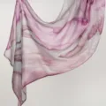 Purple rayon watercolor print long scarf for women, elegant fashion versatile shawl style. - YW473-01