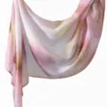 Women's pink tie-dye rayon long scarf, wide street fashion shawl, versatile ethnic style shawl - YW493-01