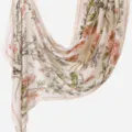 Floral print rayon long scarf fashionable women ethnic hijab versatile comfortable wrap shawls - Retro Botanical Floral