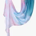 Gradient anime print long scarf, soft comfortable rayon hijab fashion accessory for women. - Gradient Anime