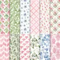 Aquarell Blumen Scrapbook Papier, 30x30cm dekoratives Papier fuer Basteln und DIY Projekte. - 30cm