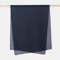 Écharpe en mousseline bleu marine unie avec bordure perlée délicate, légère et respirante. - 175*70cm / 3# Bleu Marine