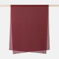 Dark red chiffon scarf with beaded edge, elegant solid color lightweight shawl for daily wear. - 175*70cm / Wine Red