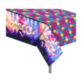 Bunte Disco Party Plastik Tischdecke 130x220cm Einweg Tischabdeckung für Geburtstagsfeiern. - ZB237