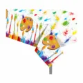 Bunt Kunst Aquarell Pinsel PE Einweg Party Tischdecke 130x220cm farbige Spritzer Tischabdeckung - 130x220cm