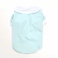 Heller blaue Haustier Polo-Shirt Detailansicht mit weißem Kragen, atmungsaktive Hunde - XS / Hellblau