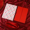 Decorative folding gift box set with love print, perfect for birthday and party present packaging. - Heart Pattern Style / Red